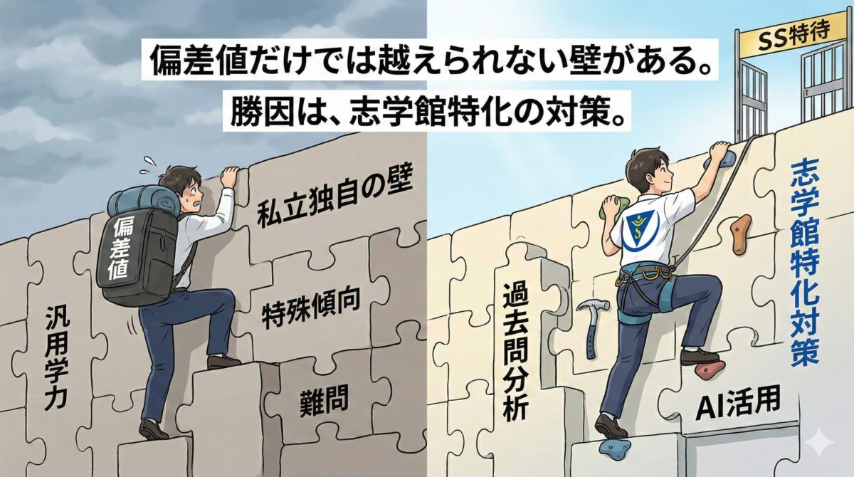 志学館特化対策をすることで特待を勝ち取る